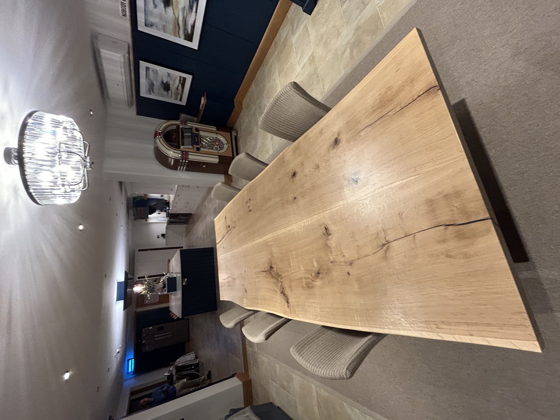 Craftsman hands working on bespoke furniture