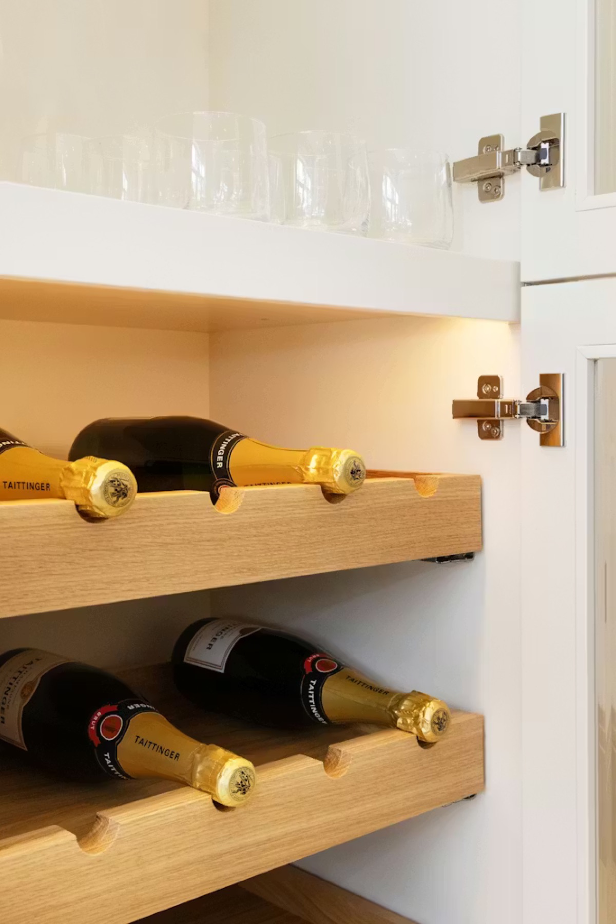 Split Pines — illuminated wine bottle storage