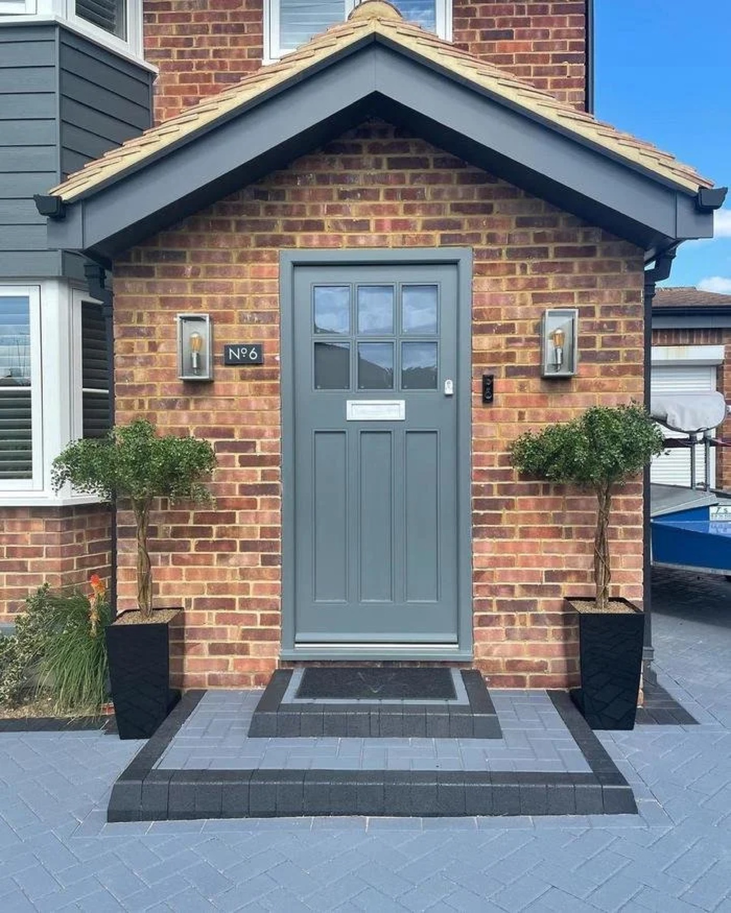 Bespoke front door and porch