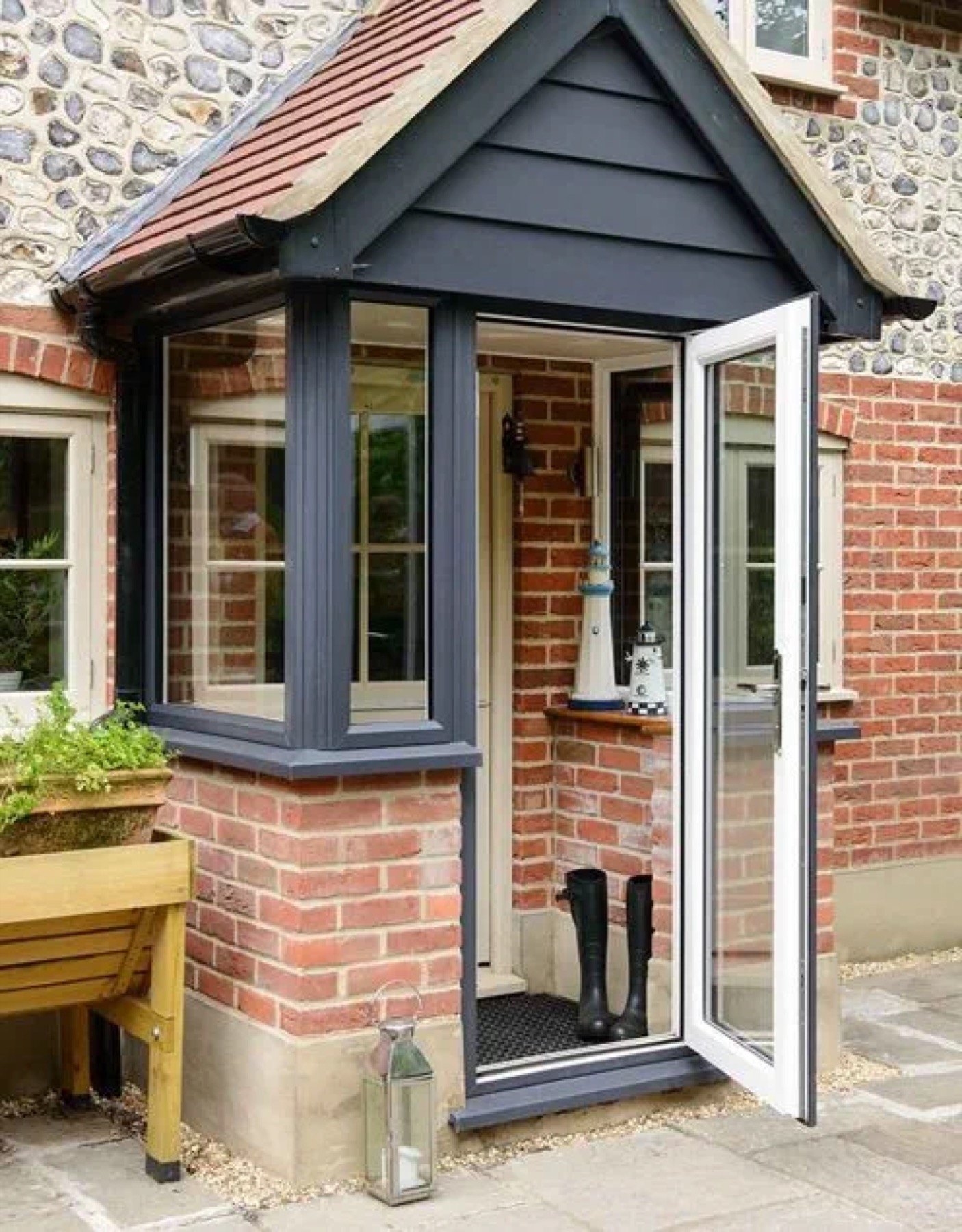 Timber framed porch entrance