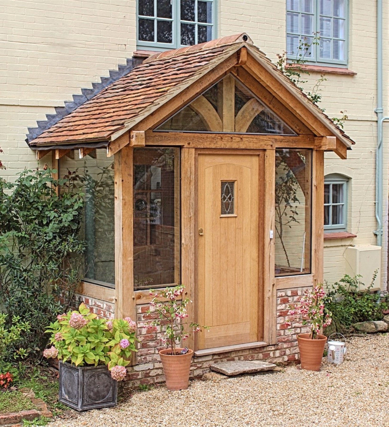 Oak framed porch
